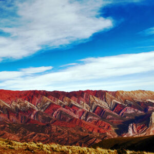 Mountains of Cerro Hornocal or 14 colors, near Humahuaca in Jujuy Province, northwestern Argentina. Andes.